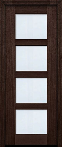 WDMA 30x96 Door (2ft6in by 8ft) Exterior Mahogany 96in 4 lite TDL Continental DoorCraft Door w/Bevel IG 2