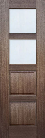 WDMA 30x96 Door (2ft6in by 8ft) Exterior Mahogany 96in 2 lite TDL Continental DoorCraft Door w/Bevel IG 1