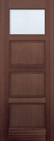 WDMA 30x96 Door (2ft6in by 8ft) Exterior Mahogany 96in 1 lite TDL Continental DoorCraft Door w/Bevel IG 1