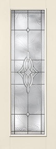 WDMA 30x96 Door (2ft6in by 8ft) Exterior Smooth Fiberglass Impact Door 8ft Full Lite With Stile Wellesley 1
