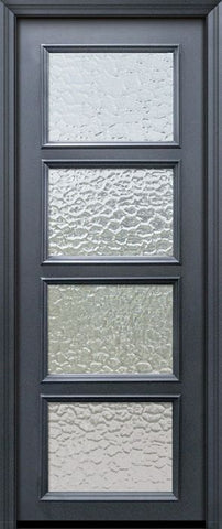 WDMA 30x96 Door (2ft6in by 8ft) Exterior 96in ThermaPlus Steel 4 Lite Continental Door w/ Textured Glass 1