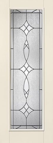 WDMA 30x96 Door (2ft6in by 8ft) Exterior Smooth Fiberglass Impact Door 8ft Full Lite With Stile Blackstone 1