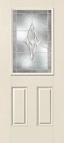 WDMA 32x80 Door (2ft8in by 6ft8in) Exterior Smooth Wellesley Half Lite 2 Panel Star Single Door 1