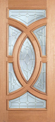 WDMA 32x80 Door (2ft8in by 6ft8in) Exterior Mahogany Crescendo Single Door w/ A Glass 1