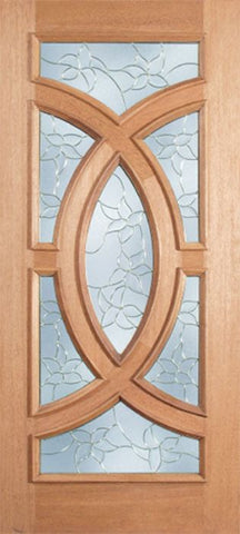 WDMA 32x80 Door (2ft8in by 6ft8in) Exterior Mahogany Crescendo Single Door w/ S Glass 1