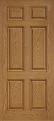 WDMA 32x80 Door (2ft8in by 6ft8in) Exterior Oak 6 Panel Classic-Craft Collection Single Door 1