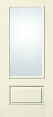 WDMA 32x80 Door (2ft8in by 6ft8in) Patio Smooth Fiberglass Impact HVHZ French Door 3/4 Lite 1 Panel Clear 6ft8in 1