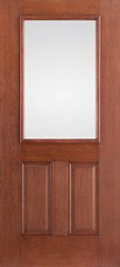 WDMA 32x80 Door (2ft8in by 6ft8in) Exterior Mahogany Fiberglass Impact Door 6ft8in 1/2 Lite Low-E 1