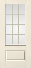 WDMA 32x80 Door (2ft8in by 6ft8in) Patio Smooth fiberglass Impact French Door 6ft8in 3/4 Lite GBG Flat White Low-E 1