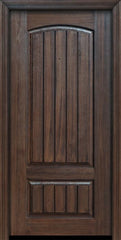 WDMA 32x80 Door (2ft8in by 6ft8in) Exterior Cherry IMPACT | 80in 2 Panel Arch V-Grooved or Knotty Alder Door 1