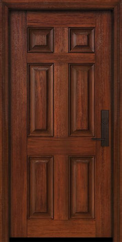 WDMA 32x80 Door (2ft8in by 6ft8in) Exterior Cherry IMPACT | 80in 6 Panel Door 1