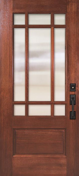 WDMA 32x80 Door (2ft8in by 6ft8in) Exterior Mahogany 80in 2/3 Lite Marginal 9 Lite SDL DoorCraft Door 1