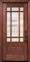 WDMA 32x80 Door (2ft8in by 6ft8in) Exterior Mahogany 80in 2/3 Lite Marginal 9 Lite SDL DoorCraft Door 2