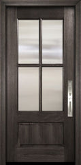 WDMA 32x80 Door (2ft8in by 6ft8in) Exterior Mahogany 80in 4 Lite TDL DoorCraft Door w/Bevel IG 2