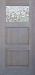 WDMA 32x80 Door (2ft8in by 6ft8in) Exterior Mahogany 80in 1 lite TDL Continental DoorCraft Door w/Textured Glass 1