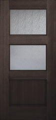 WDMA 32x80 Door (2ft8in by 6ft8in) Exterior Mahogany 80in 2 lite TDL Continental DoorCraft Door w/Textured Glass 1