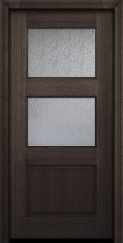 WDMA 32x80 Door (2ft8in by 6ft8in) Exterior Mahogany 80in 2 lite TDL Continental DoorCraft Door w/Textured Glass 2