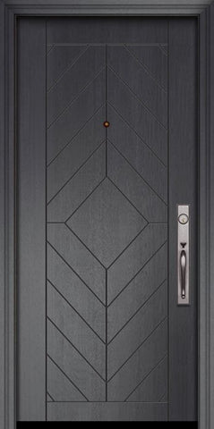 WDMA 32x80 Door (2ft8in by 6ft8in) Exterior Mahogany 80in Lynnwood Contemporary Door 2
