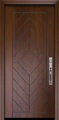 WDMA 32x80 Door (2ft8in by 6ft8in) Exterior Mahogany IMPACT | 80in Lynnwood Solid Contemporary Door 1