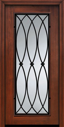 WDMA 32x80 Door (2ft8in by 6ft8in) Exterior Cherry IMPACT | 80in Full Lite La Salle Door 1
