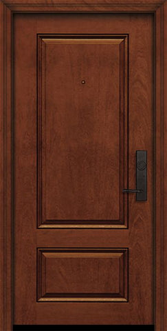 WDMA 32x80 Door (2ft8in by 6ft8in) Exterior Mahogany 80in 2 Panel Square Door 1