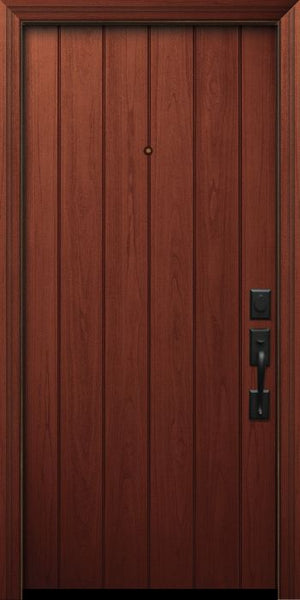 WDMA 32x80 Door (2ft8in by 6ft8in) Exterior Mahogany IMPACT | 80in Plank Door 1