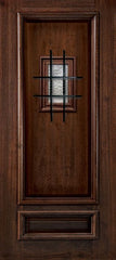 WDMA 32x80 Door (2ft8in by 6ft8in) Exterior Mahogany 80in 2 Panel Portobello Door with Speakeasy 1