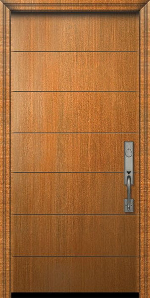 WDMA 32x80 Door (2ft8in by 6ft8in) Exterior Mahogany 80in Westwood Solid Contemporary Door 1