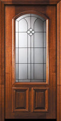 WDMA 32x80 Door (2ft8in by 6ft8in) Exterior Mahogany 80in Cantania Arch Lite Door 2