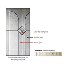 WDMA 32x80 Door (2ft8in by 6ft8in) Exterior Mahogany 80in Cantania Arch Lite Door 3
