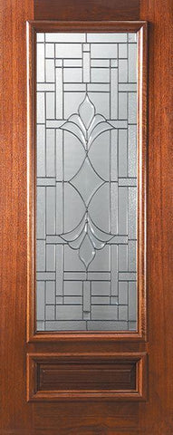 WDMA 32x80 Door (2ft8in by 6ft8in) Exterior Mahogany 80in 3/4 Lite Marsala Door 1