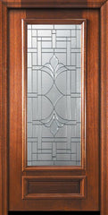 WDMA 32x80 Door (2ft8in by 6ft8in) Exterior Mahogany 80in 3/4 Lite Marsala Door 2