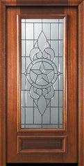 WDMA 32x80 Door (2ft8in by 6ft8in) Exterior Mahogany 80in 3/4 Lite Brazos Door 2