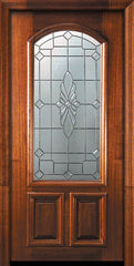 WDMA 32x80 Door (2ft8in by 6ft8in) Exterior Mahogany 80in Versailles Arch Lite Door 2