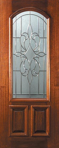WDMA 32x80 Door (2ft8in by 6ft8in) Exterior Mahogany 80in New Orleans Arch Lite Door 1