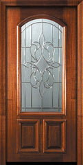 WDMA 32x80 Door (2ft8in by 6ft8in) Exterior Mahogany 80in New Orleans Arch Lite Door 2
