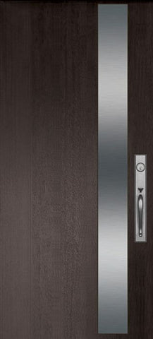 WDMA 32x80 Door (2ft8in by 6ft8in) Exterior Mahogany 80in Costa Mesa Steel Contemporary Door 1