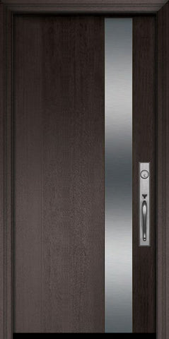 WDMA 32x80 Door (2ft8in by 6ft8in) Exterior Mahogany 80in Costa Mesa Steel Contemporary Door 2