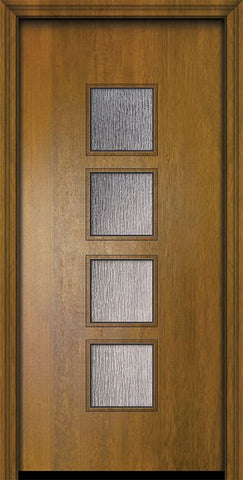 WDMA 32x80 Door (2ft8in by 6ft8in) Exterior Mahogany 80in Venice Contemporary Door w/Textured Glass 2