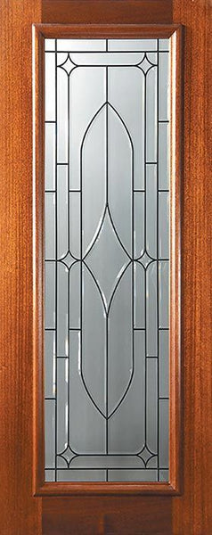 WDMA 32x80 Door (2ft8in by 6ft8in) Exterior Mahogany 80in Full Lite Bourbon Street Door 1