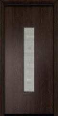 WDMA 32x80 Door (2ft8in by 6ft8in) Exterior Mahogany 80in Malibu Contemporary Door w/Metal Grid 2