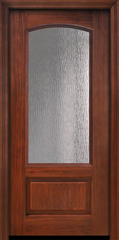 WDMA 32x80 Door (2ft8in by 6ft8in) Patio Cherry 80in 3/4 Arch Lite Privacy Glass Door 1