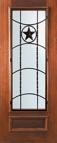 WDMA 32x80 Door (2ft8in by 6ft8in) Exterior Mahogany 80in 3/4 Lite Texan Door 1