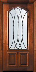 WDMA 32x80 Door (2ft8in by 6ft8in) Exterior Mahogany 80in Arch Lite Warwick Door 2