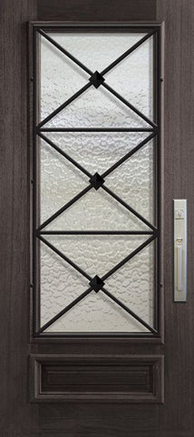 WDMA 32x80 Door (2ft8in by 6ft8in) Exterior Mahogany 80in 3/4 Lite Republic Portobello Door 1