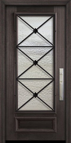 WDMA 32x80 Door (2ft8in by 6ft8in) Exterior Mahogany 80in 3/4 Lite Republic Portobello Door 2