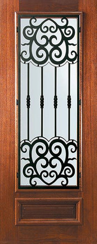 WDMA 32x80 Door (2ft8in by 6ft8in) Exterior Mahogany 80in 3/4 Lite Barcelona Door 1
