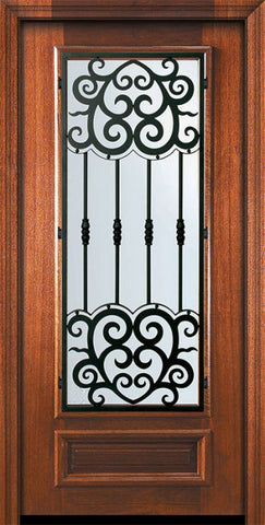 WDMA 32x80 Door (2ft8in by 6ft8in) Exterior Mahogany 80in 3/4 Lite Barcelona Door 2