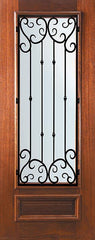 WDMA 32x80 Door (2ft8in by 6ft8in) Exterior Mahogany 80in 3/4 Lite Valencia Door 1