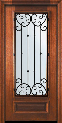 WDMA 32x80 Door (2ft8in by 6ft8in) Exterior Mahogany 80in 3/4 Lite Valencia Door 2